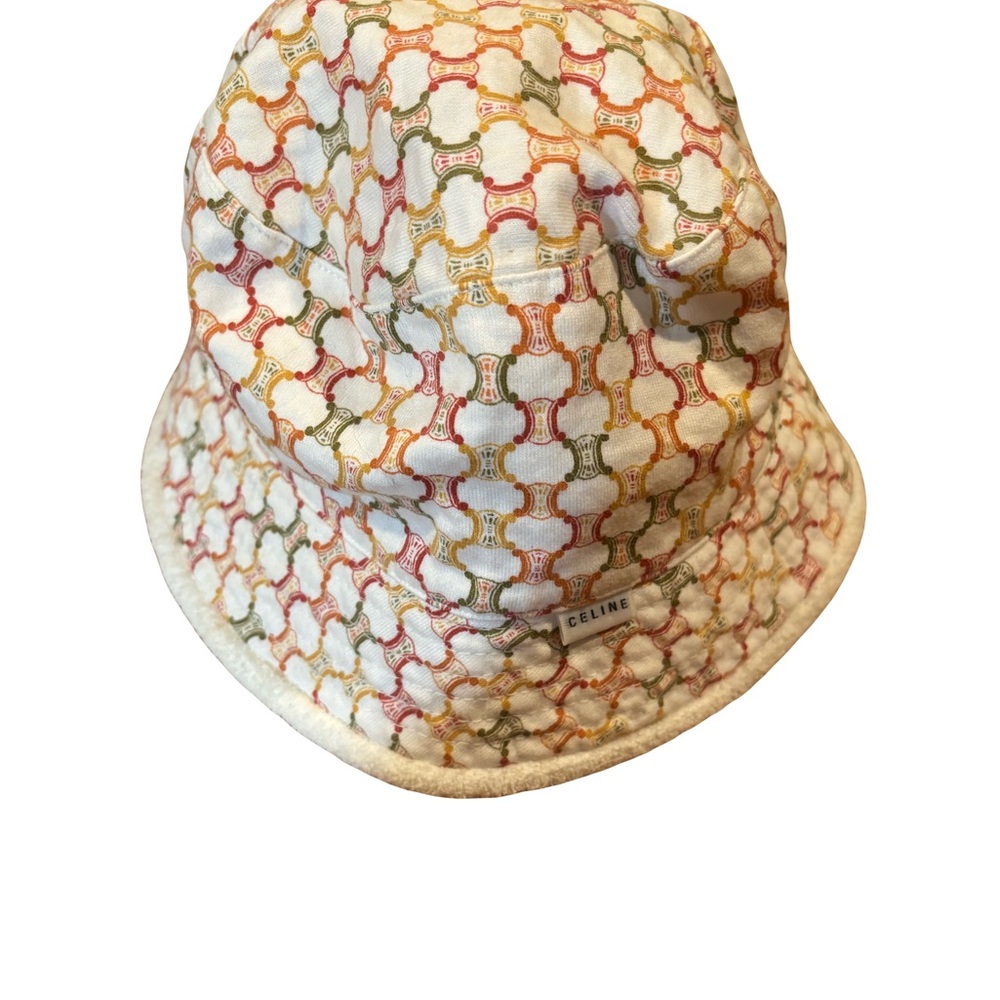 Celine Kids Cream and Multicolor Patterned Hat